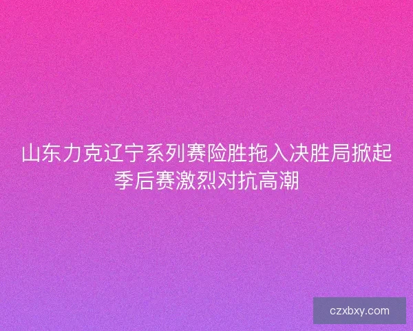 山东力克辽宁系列赛险胜拖入决胜局掀起季后赛激烈对抗高潮